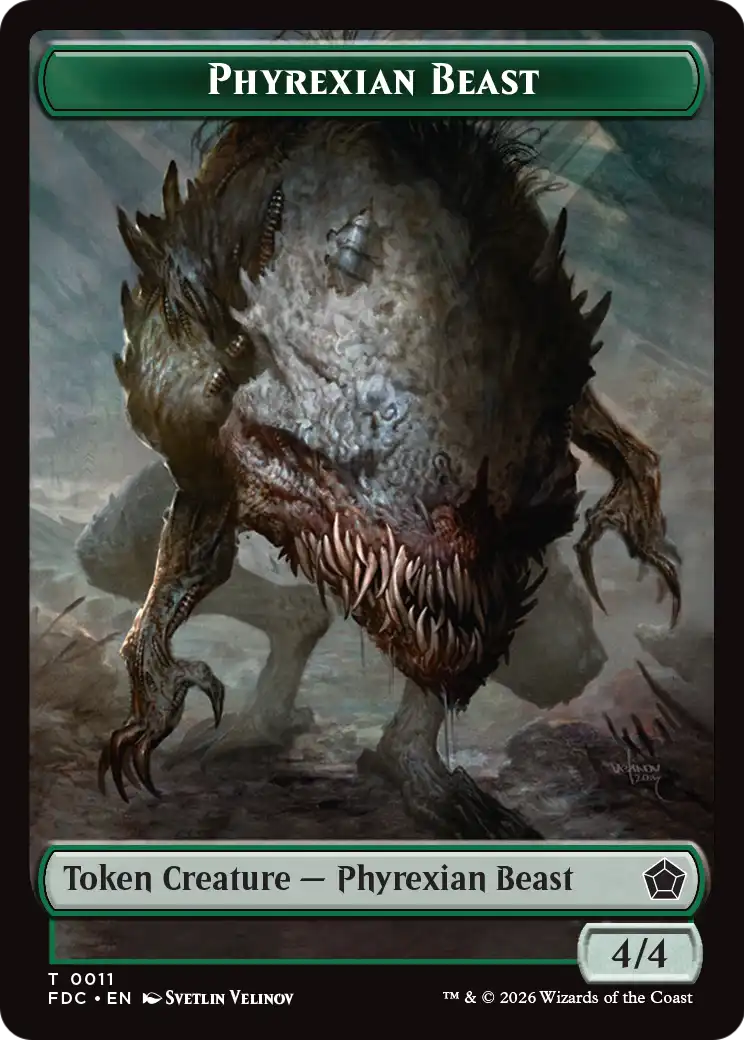 Phyrexian Germ // Phyrexian Beast Double-Sided Token [Foundations Commander Tokens] | Exor Games Dartmouth