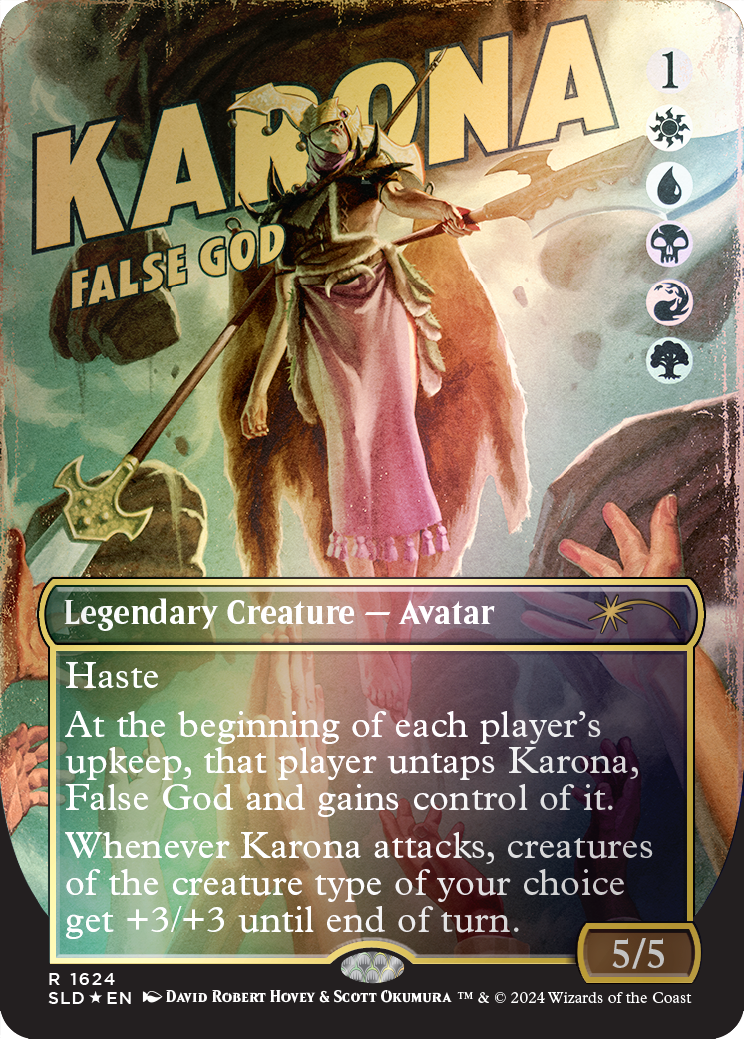 Karona, False God (Rainbow Foil) [Secret Lair Drop Series] | Exor Games Dartmouth