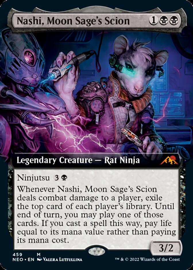 Nashi, Moon Sage's Scion (Extended Art) [Kamigawa: Neon Dynasty] | Exor Games Dartmouth