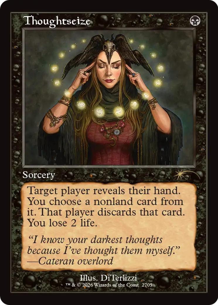 Thoughtseize (2705) (Retro Frame) [Secret Lair Drop Series] | Exor Games Dartmouth