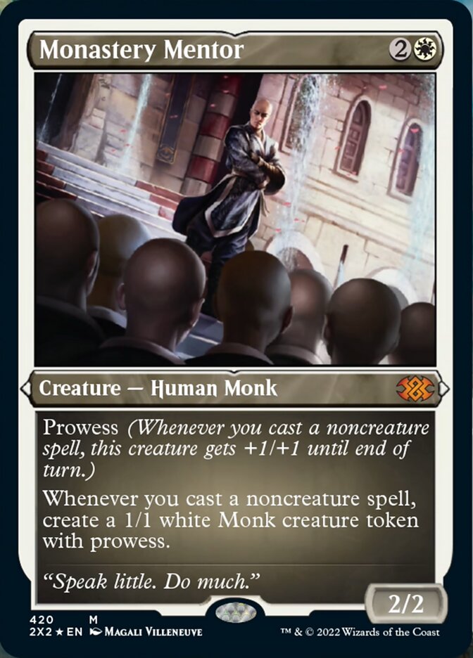 Monastery Mentor (Foil Etched) [Double Masters 2022] | Exor Games Dartmouth