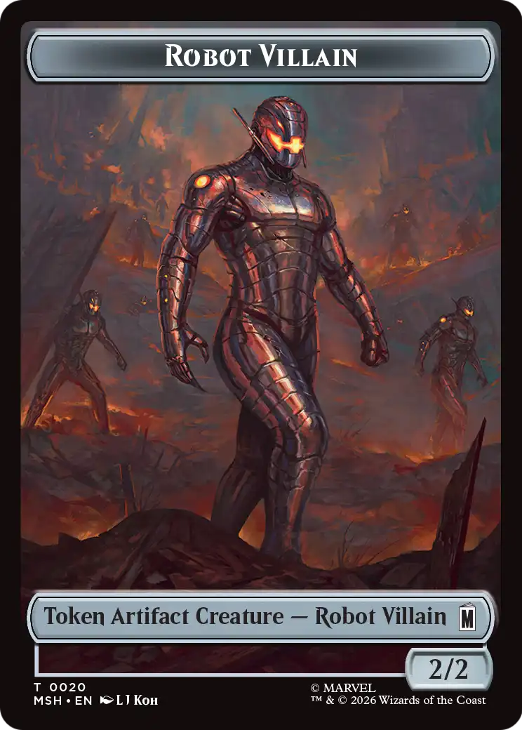 Soldier // Robot Villain Double-Sided Token [Marvel Super Heroes Tokens] | Exor Games Dartmouth