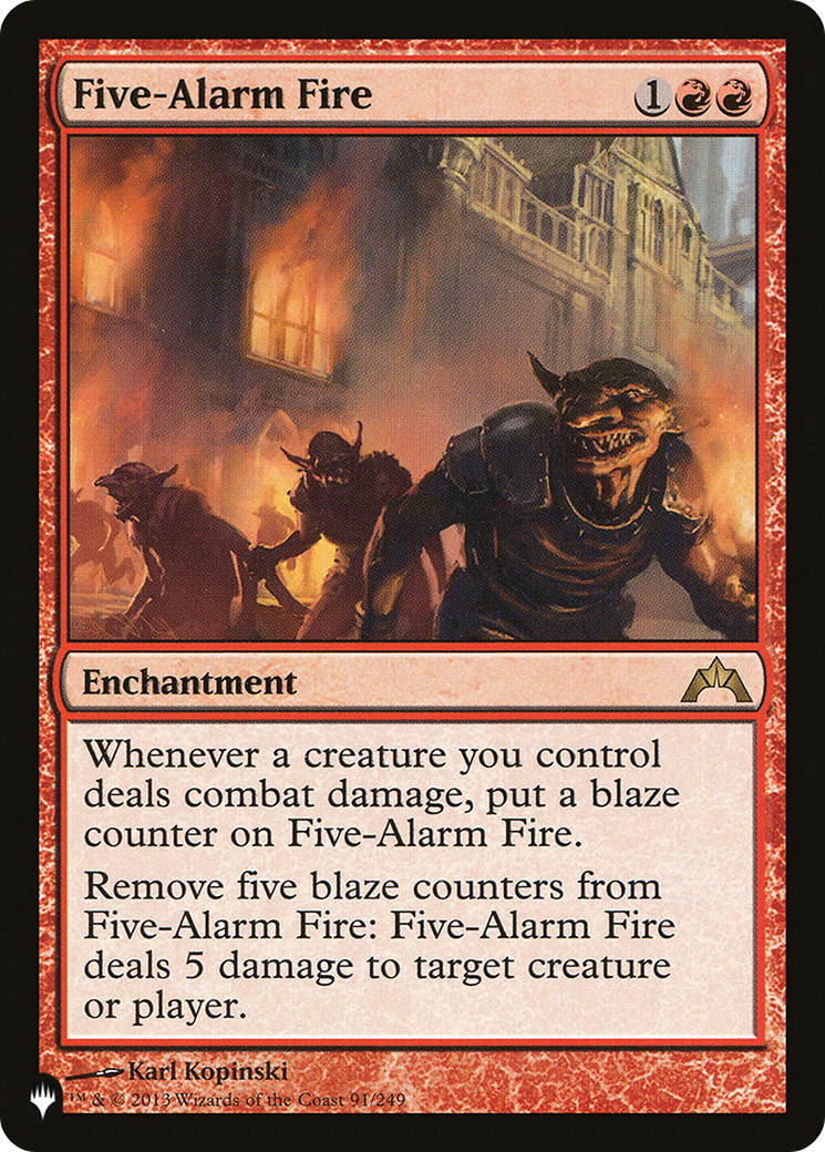 Five-Alarm Fire [The List] | Exor Games Dartmouth