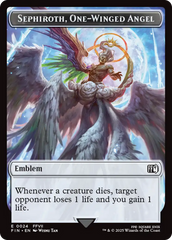 Emblem - Sephiroth, One-Winged Angel // Robot Warrior Double-Sided Token [FINAL FANTASY Tokens] | Exor Games Dartmouth