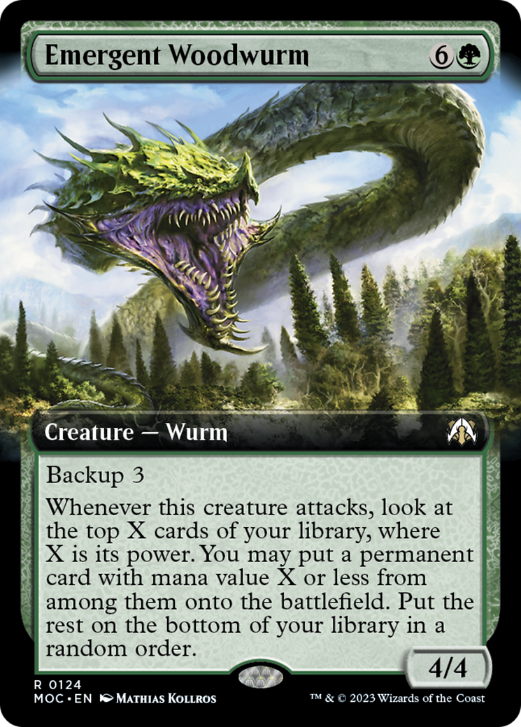 Emergent Woodwurm (Extended Art) [March of the Machine Commander] | Exor Games Dartmouth
