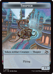 Golem (0015) // Thopter (0009) Double-Sided Token [Aetherdrift Tokens] | Exor Games Dartmouth