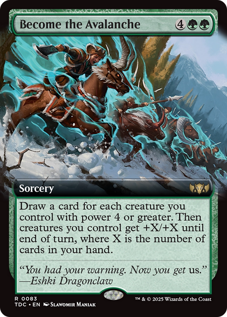Become the Avalanche (Extended Art) [Tarkir: Dragonstorm Commander] | Exor Games Dartmouth