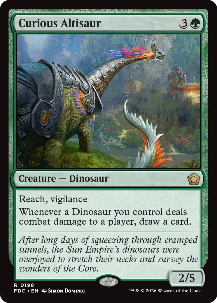 Curious Altisaur [Foundations Commander] | Exor Games Dartmouth