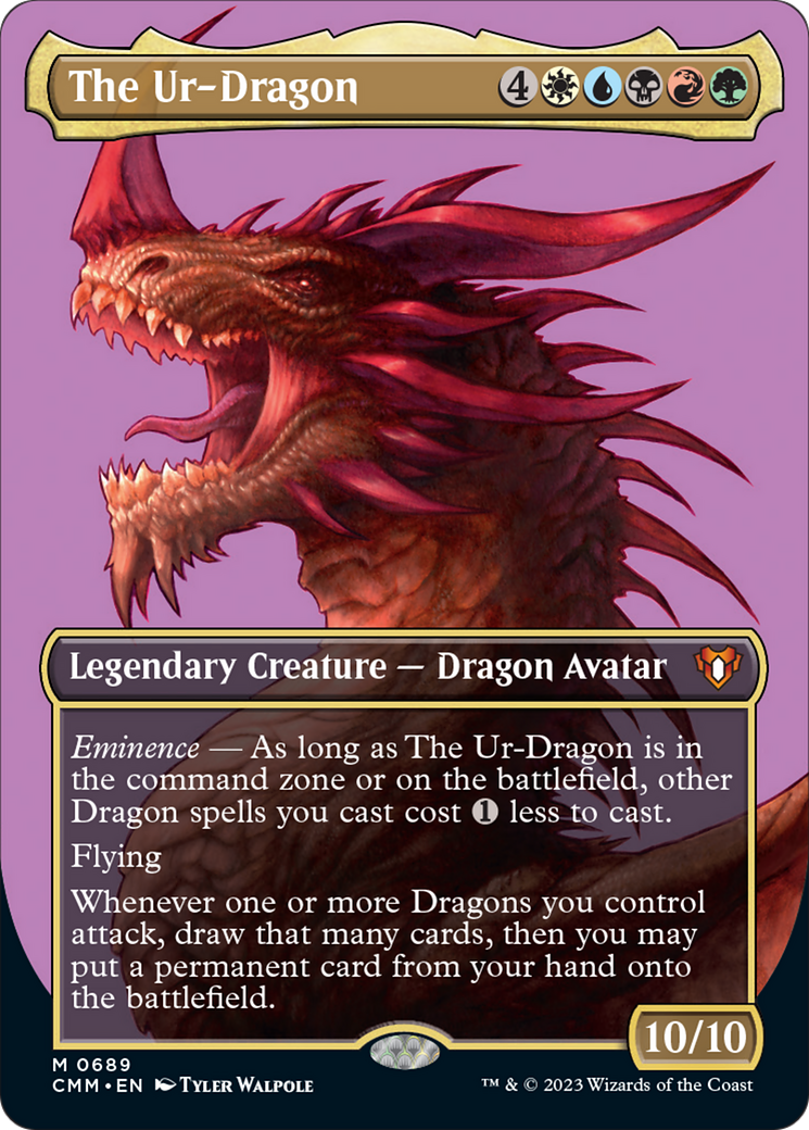 The Ur-Dragon (Borderless Profile) [Commander Masters] | Exor Games Dartmouth