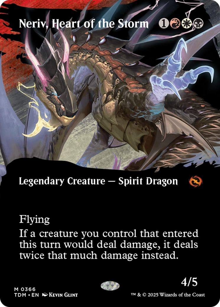 Neriv, Heart of the Storm (Borderless) [Tarkir: Dragonstorm] | Exor Games Dartmouth