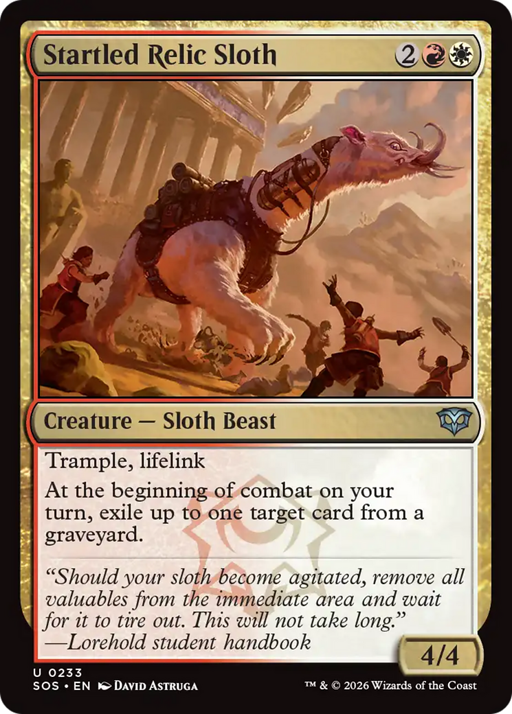 Startled Relic Sloth [Secrets of Strixhaven] | Exor Games Dartmouth