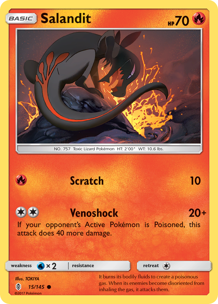 Salandit (15/145) [Sun & Moon: Guardians Rising] | Exor Games Dartmouth