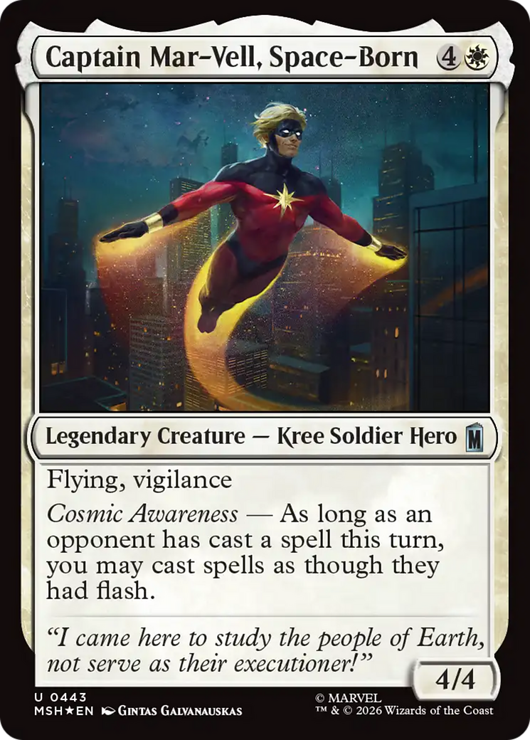 Captain Mar-Vell, Space-Born (Surge Foil) [Marvel Super Heroes] | Exor Games Dartmouth