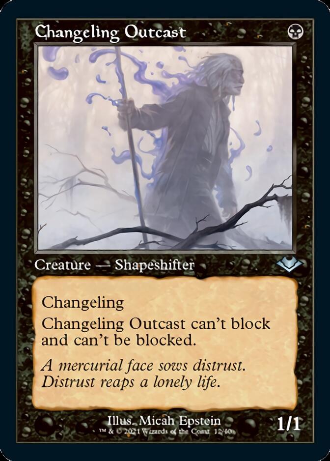 Changeling Outcast (Retro Foil Etched) [Modern Horizons] | Exor Games Dartmouth