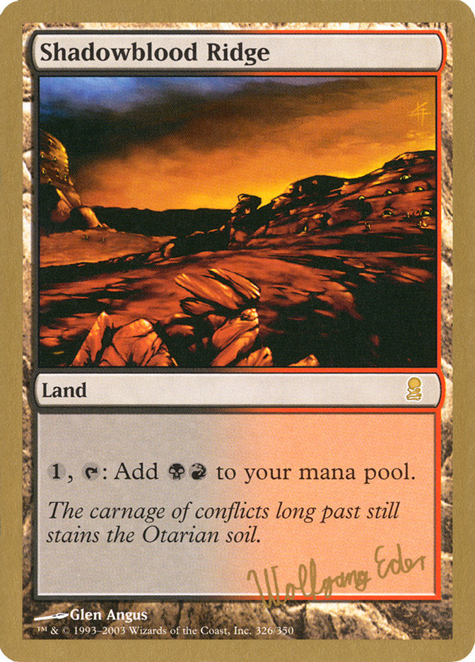 Shadowblood Ridge (Wolfgang Eder) [World Championship Decks 2003] | Exor Games Dartmouth