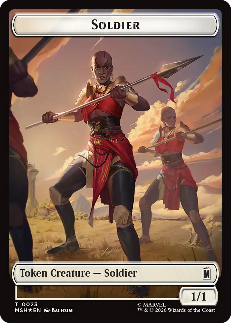 Copy // Soldier Double-Sided Token (Surge Foil) [Marvel Super Heroes Commander Tokens] | Exor Games Dartmouth