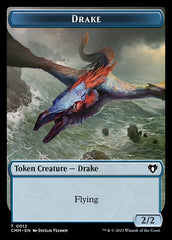 Spirit (0010) // Drake Double-Sided Token [Commander Masters Tokens] | Exor Games Dartmouth