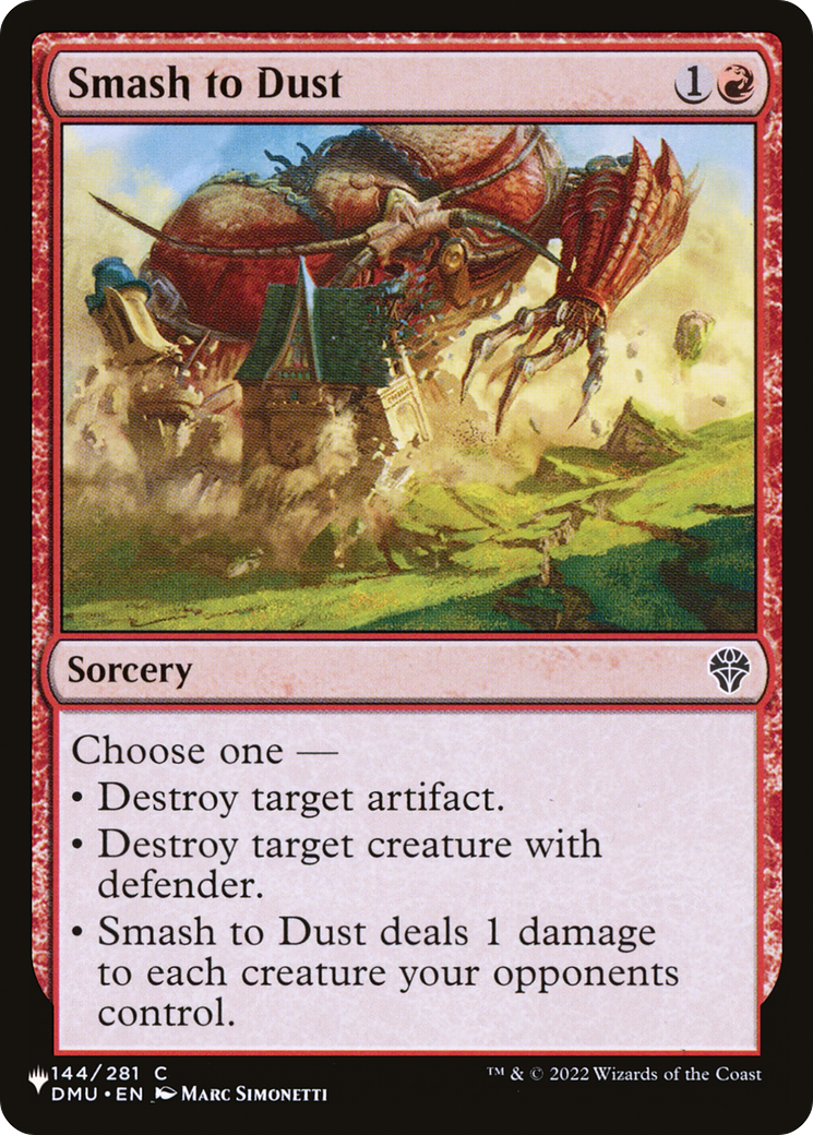 Smash to Dust [The List Reprints] | Exor Games Dartmouth