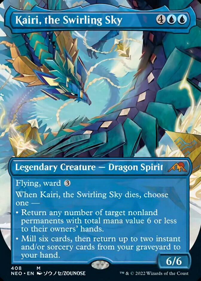 Kairi, the Swirling Sky (Borderless Alternate Art) [Kamigawa: Neon Dynasty] | Exor Games Dartmouth