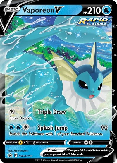 Vaporeon V (SWSH150) [Sword & Shield: Black Star Promos] | Exor Games Dartmouth