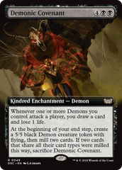 Demonic Covenant (Extended Art) [Duskmourn: House of Horror Commander] | Exor Games Dartmouth