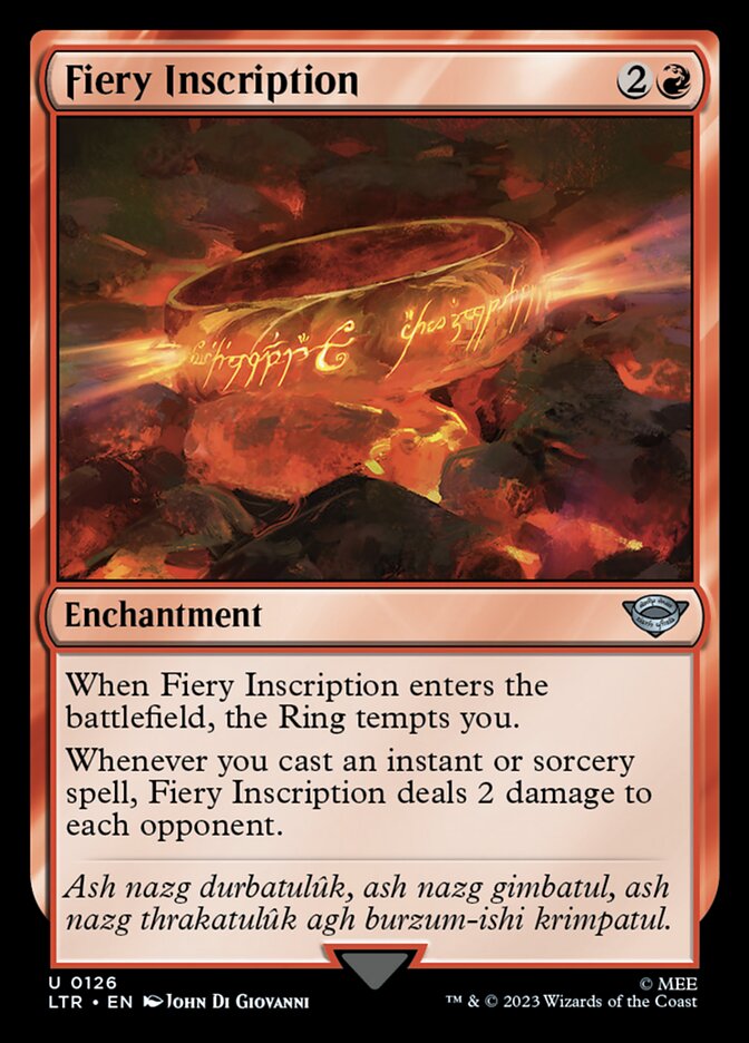Fiery Inscription [The Lord of the Rings: Tales of Middle-Earth] | Exor Games Dartmouth