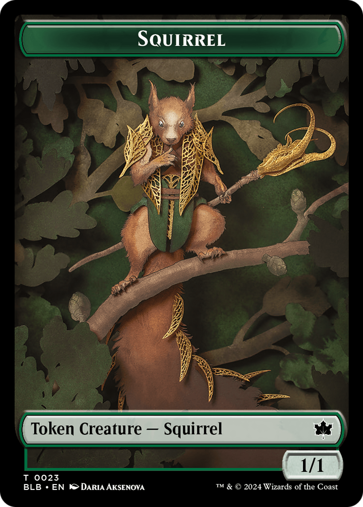 Squirrel Token [Bloomburrow Tokens] | Exor Games Dartmouth