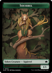 Squirrel // Darkstar Augur Double-Sided Token [Bloomburrow Tokens] | Exor Games Dartmouth