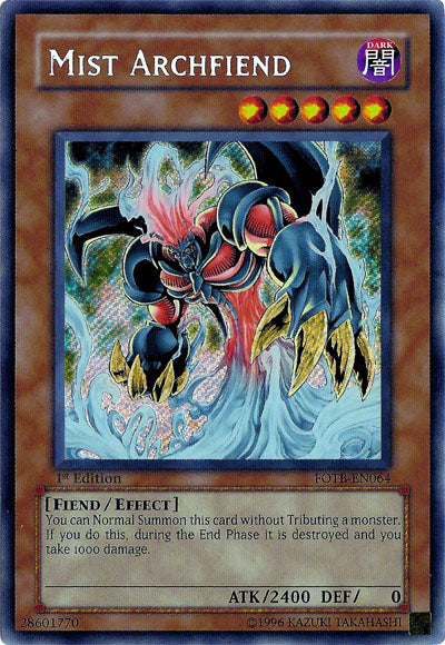 Mist Archfiend [FOTB-EN064] Secret Rare | Exor Games Dartmouth