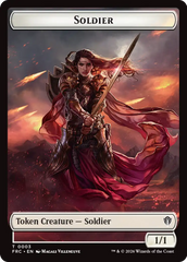 Soldier // Shark Double-Sided Token [Reality Fracture Commander Tokens] | Exor Games Dartmouth