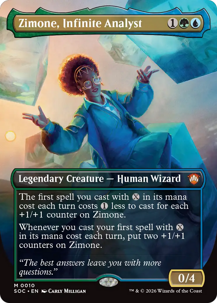 Zimone, Infinite Analyst (Borderless) [Secrets of Strixhaven Commander] | Exor Games Dartmouth