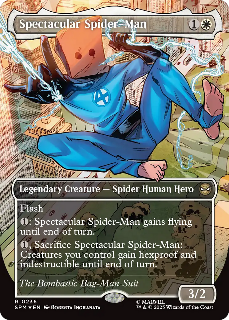 Spectacular Spider-Man (0236) (Borderless) (Textured Foil) [Marvel's Spider-Man] | Exor Games Dartmouth