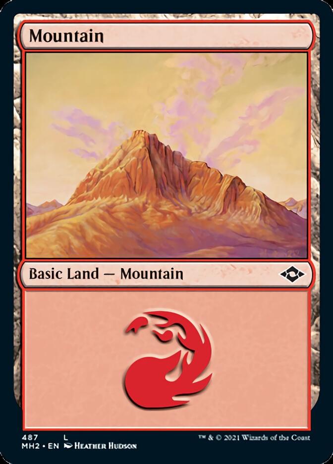 Mountain (487) (Foil Etched) [Modern Horizons 2] | Exor Games Dartmouth