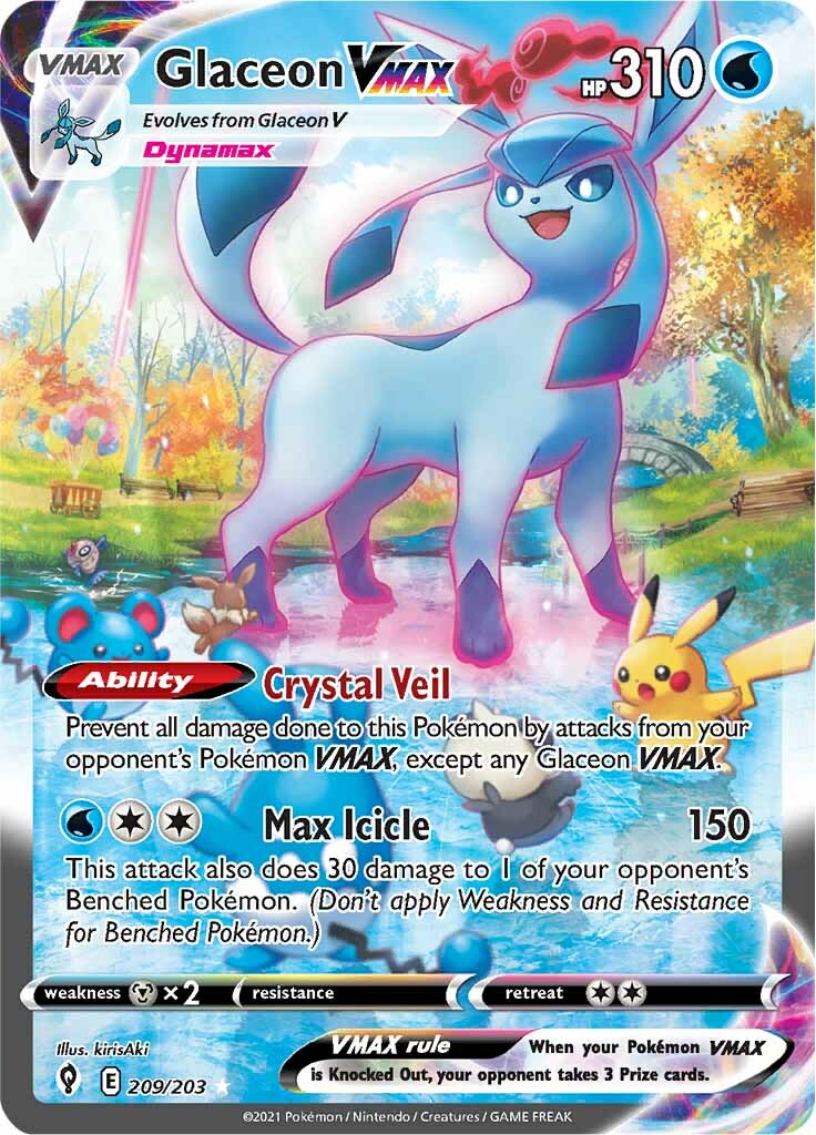 Glaceon VMAX (209/203) [Sword & Shield: Evolving Skies] | Exor Games Dartmouth