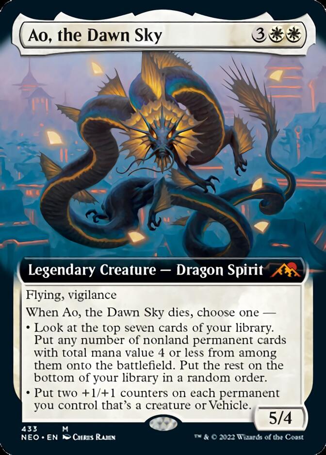 Ao, the Dawn Sky (Extended Art) [Kamigawa: Neon Dynasty] | Exor Games Dartmouth