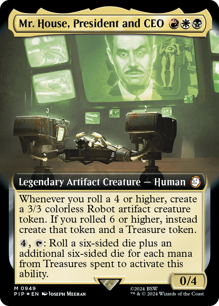 Mr. House, President and CEO (Extended Art) (Surge Foil) [Fallout] | Exor Games Dartmouth