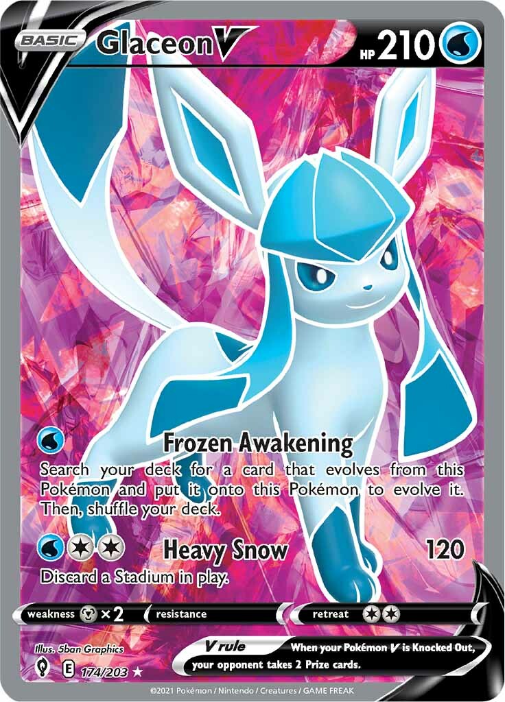 Glaceon V (174/203) [Sword & Shield: Evolving Skies] | Exor Games Dartmouth