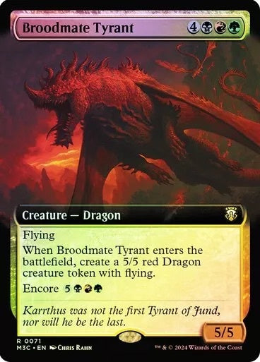 Broodmate Tyrant (Extended Art) (Ripple Foil) [Modern Horizons 3 Commander] | Exor Games Dartmouth