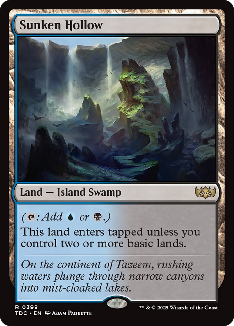 Sunken Hollow [Tarkir: Dragonstorm Commander] | Exor Games Dartmouth