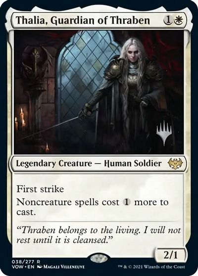 Thalia, Guardian of Thraben (Promo Pack) [Innistrad: Crimson Vow Promos] | Exor Games Dartmouth