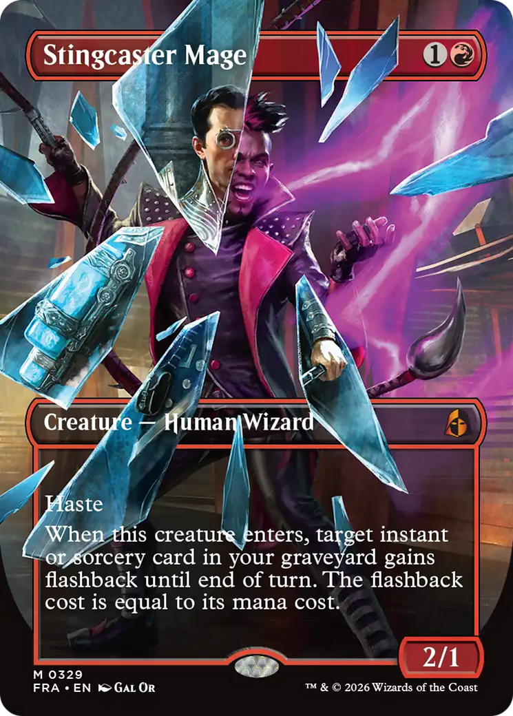 Stingcaster Mage (Borderless) (Facet Foil) [Reality Fracture] | Exor Games Dartmouth