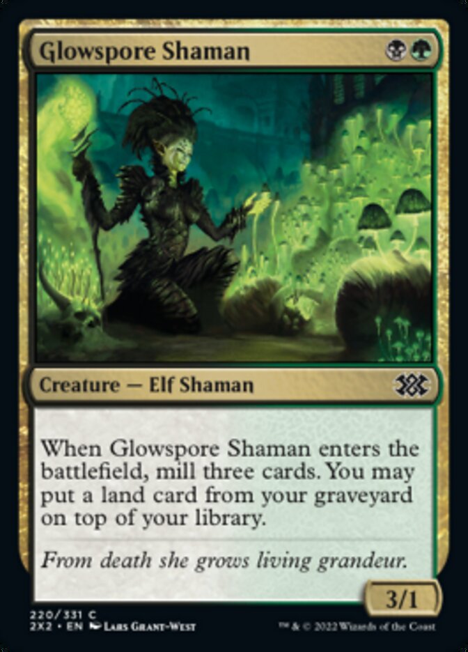 Glowspore Shaman [Double Masters 2022] | Exor Games Dartmouth