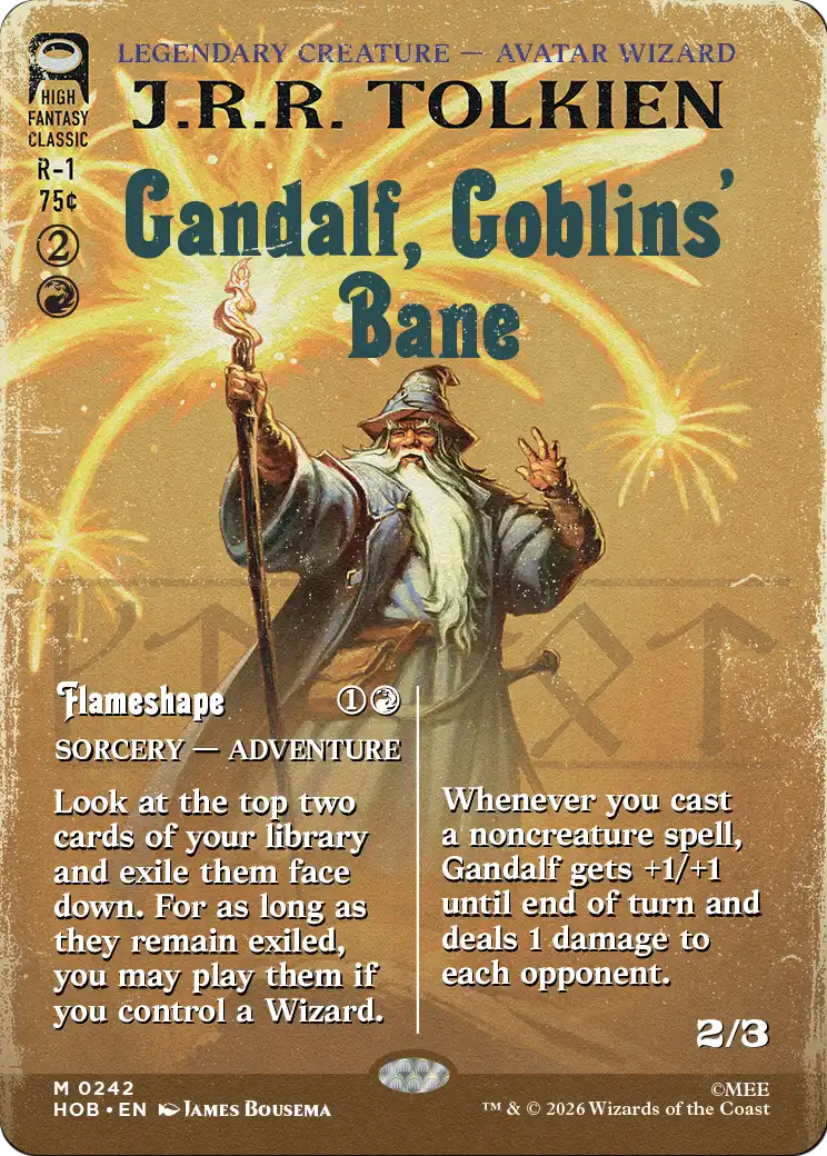 Gandalf, Goblins' Bane (Borderless) [The Hobbit] | Exor Games Dartmouth