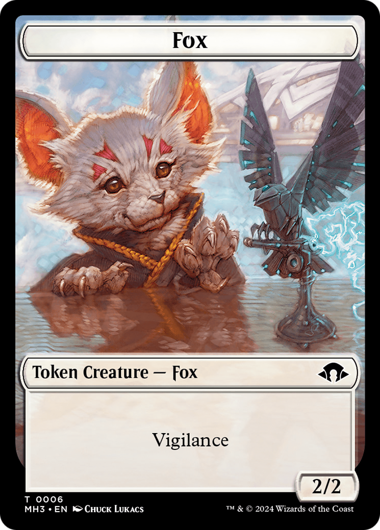 Phyrexian Germ // Fox Double-Sided Token [Modern Horizons 3 Tokens] | Exor Games Dartmouth