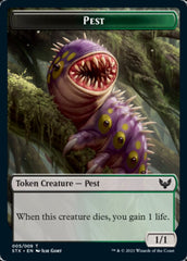 Inkling // Pest Double-Sided Token [Strixhaven: School of Mages Tokens] | Exor Games Dartmouth