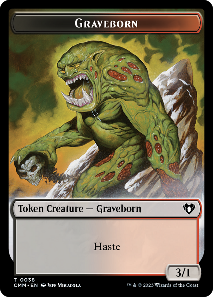Spirit (0010) // Graveborn Double-Sided Token [Commander Masters Tokens] | Exor Games Dartmouth