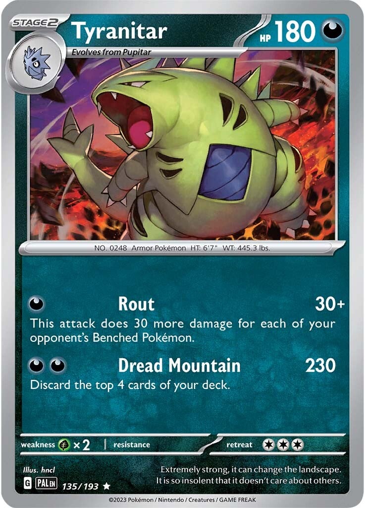 Tyranitar (135/193) [Scarlet & Violet: Paldea Evolved] | Exor Games Dartmouth