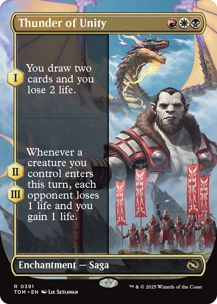 Thunder of Unity (Borderless) [Tarkir: Dragonstorm] | Exor Games Dartmouth