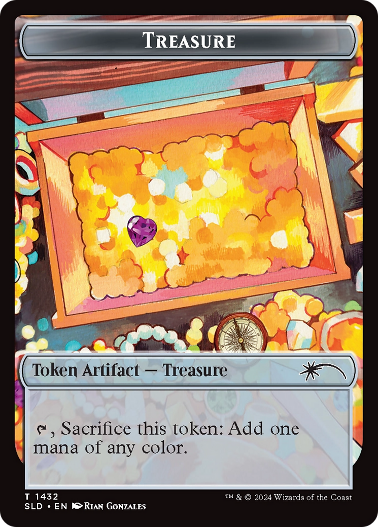 Treasure Token (1432) (Rainbow Foil) [Secret Lair Drop Series] | Exor Games Dartmouth