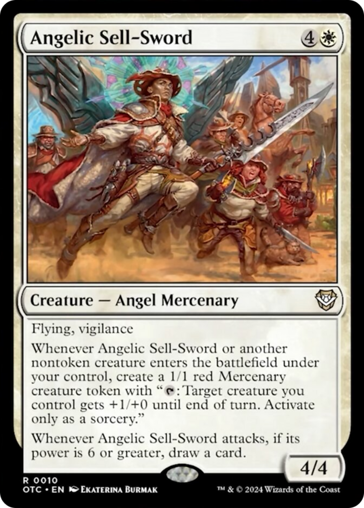 Angelic Sell-Sword [Outlaws of Thunder Junction Commander] | Exor Games Dartmouth